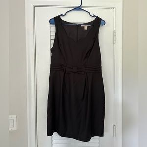 Forever 21 Black Dress with bow detail & scallop neckline size Large.